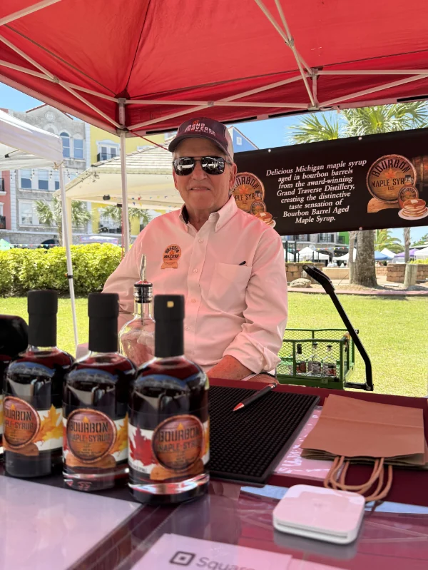Bourbon Maple Syrup vendor booth.