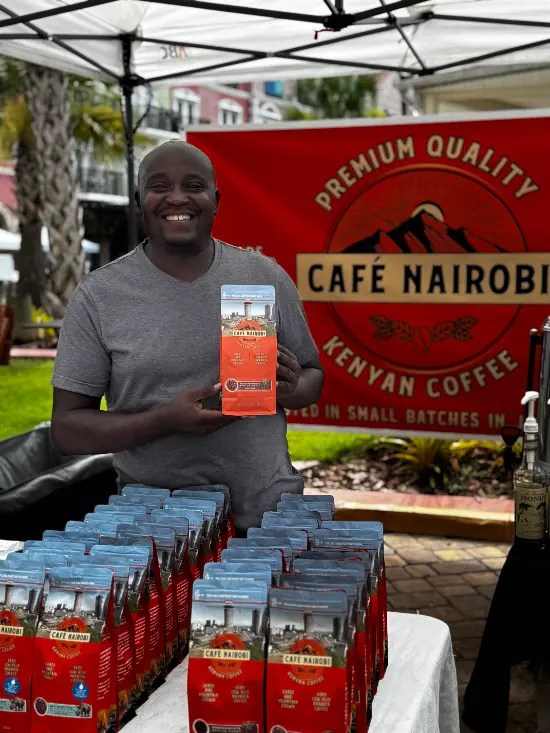 Cafe Nairobi market table